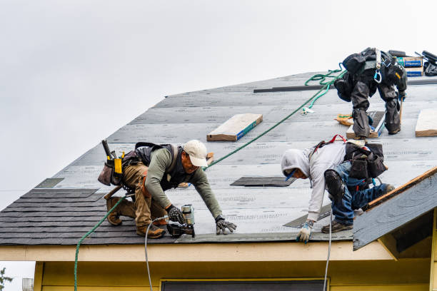 Professional Gutter Installation technician working in Johnson, AR